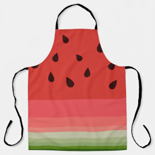 Delantal Sandía Jugosa Deliciosa Madura Con Diseño De Semil