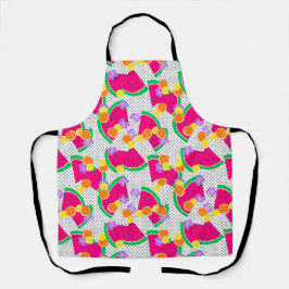 Delantal sandía roja amarilla Lemones tropicales