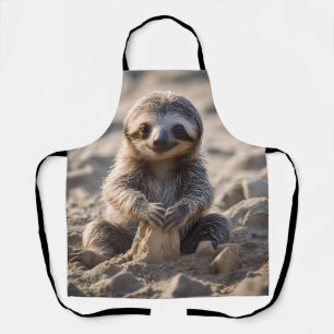 Delantal Sandy Shores : Baby Sloth Building Sand Castles,