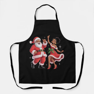 Delantal Santa africano Señora Claus bailando Navidad ameri
