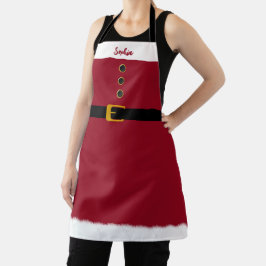Delantal Santa Apron-Navidades-Rojo-