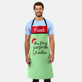 Delantal Santa Aquí Solo Por Las Galletas Personalizado Ap