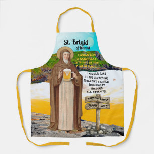 Delantal Santa Brígida de Irlanda y su lago de cerveza