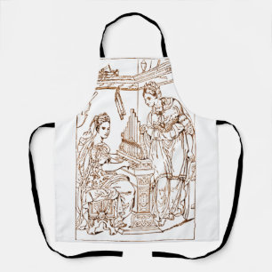 Delantal Santa Cecilia con Santa Catalina de Alejandría