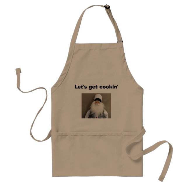 DELANTAL  SANTA CHEF "VAMOS A COOKIN' APRON (Frente)