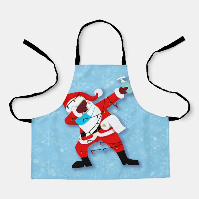 Delantal Santa Claus Dabbing Christmas covid (Anverso)