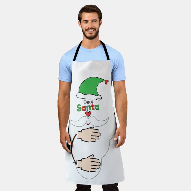 Delantal Santa Claus in American Sign Language (Gastado)