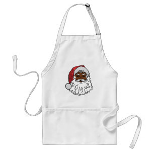 Delantal santa claus negro