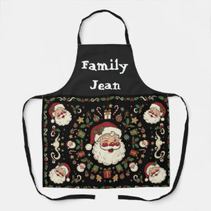 Delantal Santa Claus Retro Vintage Personalizado