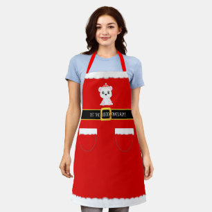 Delantal Santa Claus y oso polar de Navidad modernos