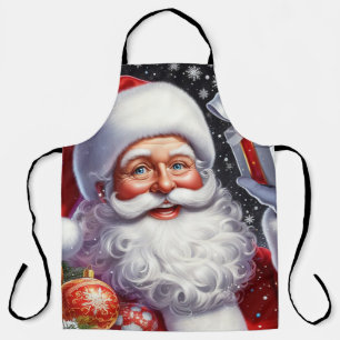 Delantal Santa con regalo y adornos