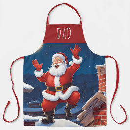Delantal Santa Danzando En Los Techos | Papá Azul Y Rojo