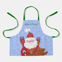 Delantal Santa del niño y Apron Teddy