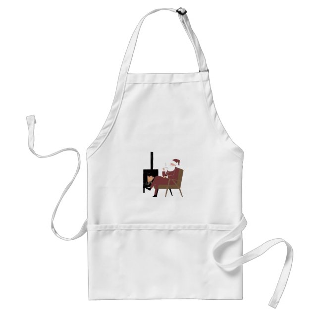 Delantal Santa Fireplace Classic Kitchen Apron | Adjustable (Frente)