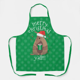 Delantal Santa Gift Giving Armadillo Texas