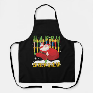 Delantal Santa Happy Chrismukkah Funny Hanukkah Navidades