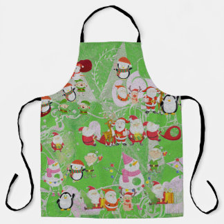 Delantal Santa Magical Green New Year