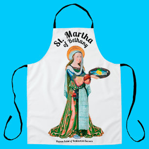 Delantal Santa Marta de Betania en su cocina (Plano)
