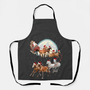 Delantal Santa montando caballos, trineo ecuestre