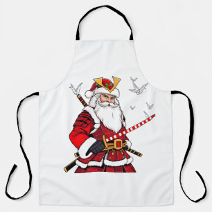 Delantal Santa Navidad Santa Claus Arte Japonés Samurái 