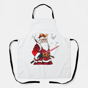 Delantal Santa Navidad Santa Claus Arte Japonés Samurái 