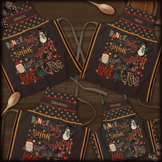 Delantal Santa Rudolph Frosty Jesús Personalizado Inespirit (Subido por el creador)