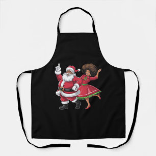 Delantal Santa Señora Claus bailando Navidades estadouniden