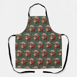 Delantal Santa Vaquero Navidad Occidental Lazo Vintage