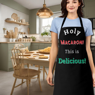 Delantal ¡Santo Macaroni! Cita divertida