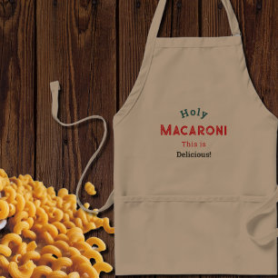 Delantal ¡Santo Macaroni! Cita divertida
