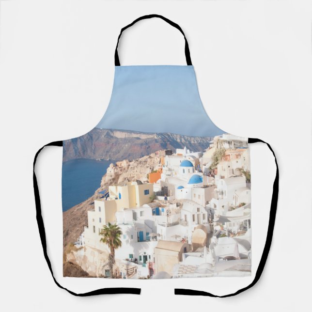 Delantal Santorini Island Bliss.  (Anverso)