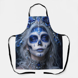 Delantal Sapphire Moon Calavera – Azul Celestial