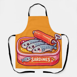 Delantal Sardinas Lindas Caricatura de Pescado