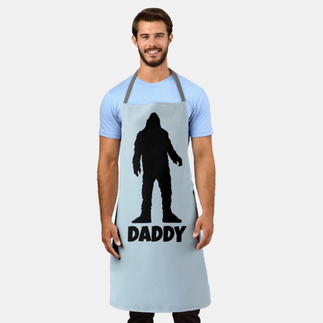 DELANTAL SASQUATCH BIGFOOT DAD DADDY KITCHEN APRON (Gastado)
