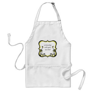 Delantal Sassy Floral Frame Apron, amarillo claro