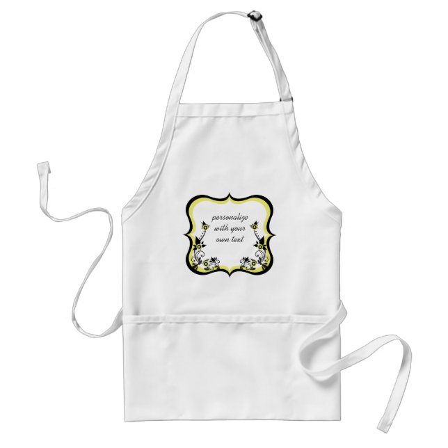 Delantal Sassy Floral Frame Apron, amarillo claro (Frente)