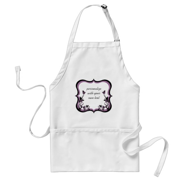 Delantal Sassy Floral Frame Apron, Purple (Frente)