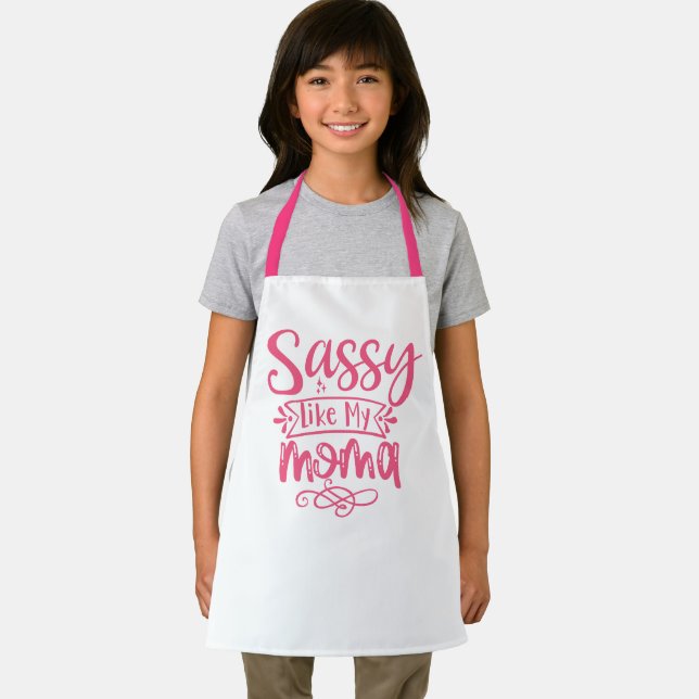 Delantal Sassy Like My Moma Personalized Kids Apron (in situ)