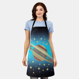 Delantal Saturno con estrellas