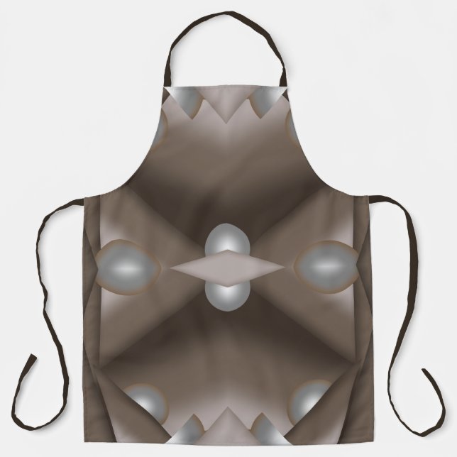 Delantal Sawtooth Edged Concentrated Earth Tone Ombre Art (Anverso)