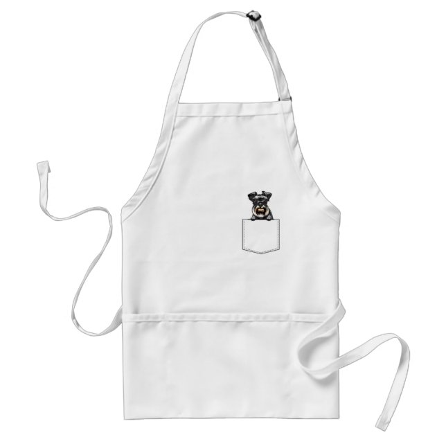 Delantal Schnauzer Dog Pocket Apron (Frente)