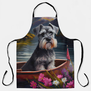Delantal Schnauzer en una paleta: Una aventura escénica