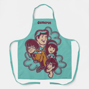 Delantal Scooby-Doo de flores paisas y la pandilla