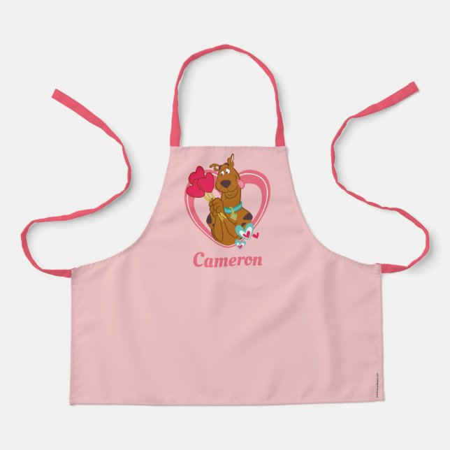 Delantal Scooby-Doo Holding Heart Lolipops (Anverso)