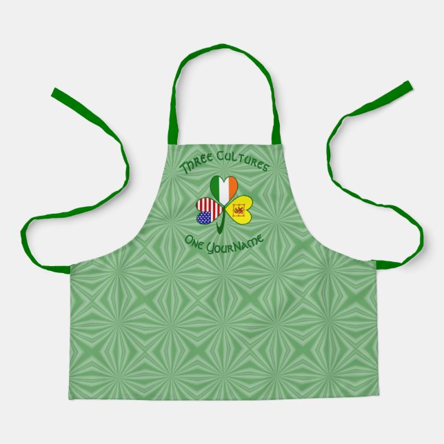 Delantal Scot Rampant USA Banderas irlandesas Shamrock pers (Anverso)