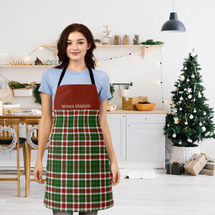 Delantal Scottish Tartan Pattern Christmas Colors