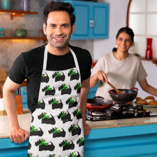 Delantal Scotty Dog y Tartán Feliz Navidad