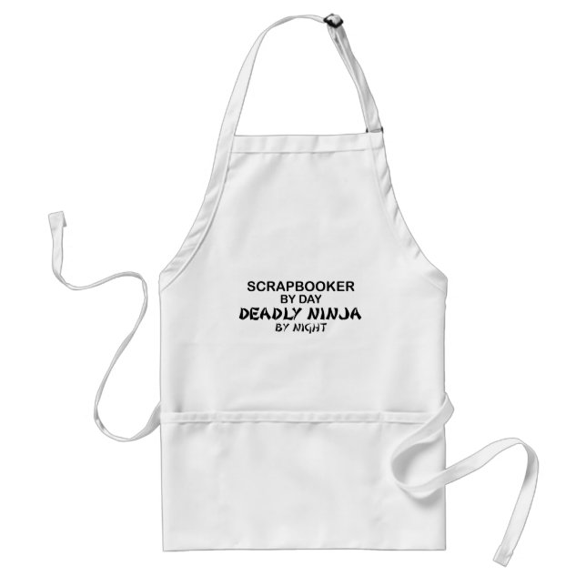 Delantal Scrapbooker Ninja mortal por noche (Frente)