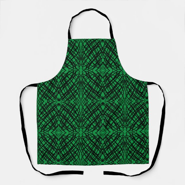 Delantal Scribe simple | Tejido Espejo | Verde | (Anverso)