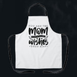 Delantal Script Mejor tipografía de mamá<br><div class="desc">Celebre la increíble madre en su vida con el Script Best Mom Typography Apron, un accesorio de cocina elegante y de gran sentido. Presentando la conmovedora frase "Eres la mamá que todos deseaban que tuviera", esta delantal combina elegancia y sentimiento en un hermoso tipo de letra de guión, lo que...</div>